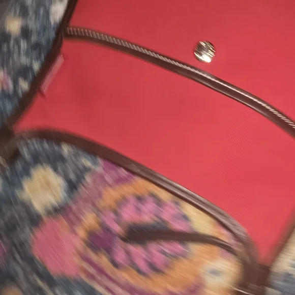 Dooney & Bourke Red and Brown Crossbody Bag Saddle Bag - Picture 4 of 9